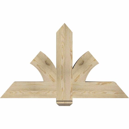 Ekena Millwork Redmond Rough Sawn Timber Gable Bracket, Douglas Fir, 48"W x 28"H x 6"D x 6"F, 14/12 Pitch GBW048X28X0606RED00RDF